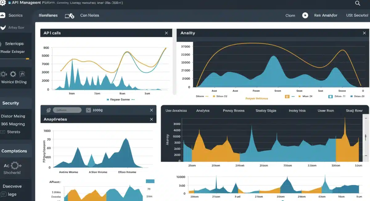 API management dashboard displaying performance metrics and analytics