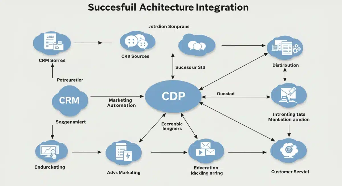 Architecture diagram of a successful CDP integration process
