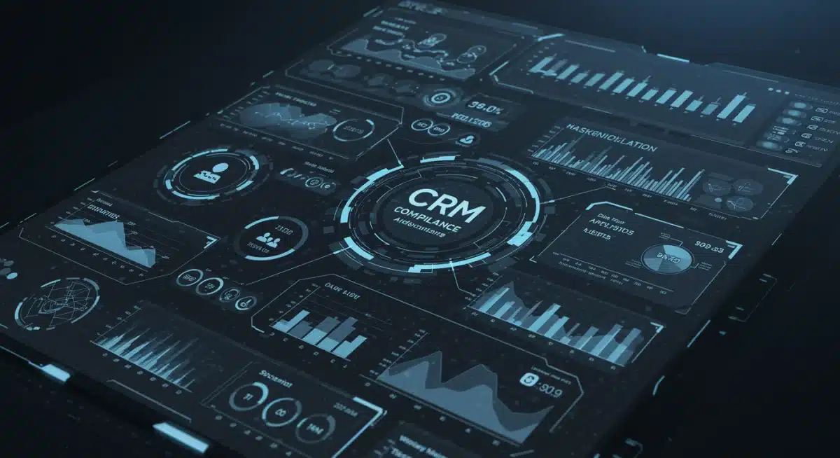 CRM compliance dashboard showing data privacy adherence