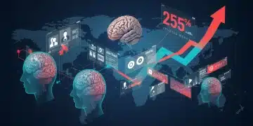 Digital campaigns map of US showing increased brand recognition