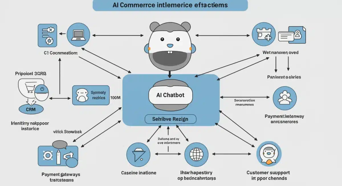 E-commerce AI chatbot integration ecosystem diagram