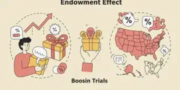 Illustration of the endowment effect boosting US trials and perceived value.