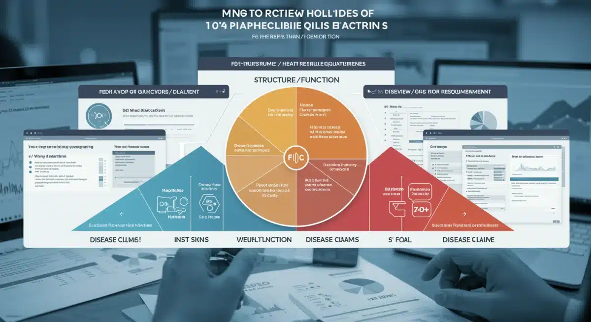 Infographic detailing types of FDA health claims and regulatory pathways