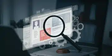 Illustration of FTC dark patterns enforcement magnifying deceptive website elements