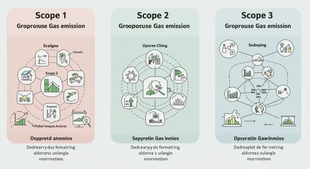 Infographic explaining Scope 1, 2, and 3 greenhouse gas emissions