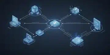 Illustration of interconnected digital platforms representing headless commerce integrations for enhanced flexibility.