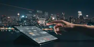 Optimized e-commerce interface on tablet, seamless user experience