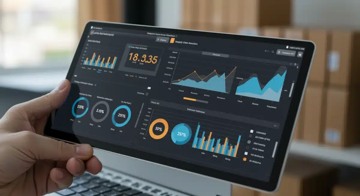 Real-time supply chain analytics dashboard showcasing integrated platform performance