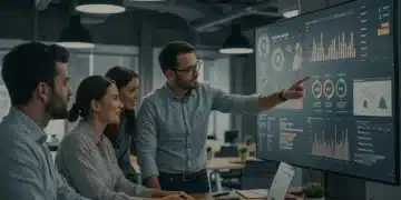 Sales team collaborating with modern sales enablement technology in 2025